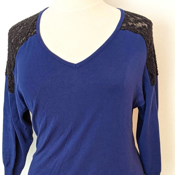 Torrid! Lace Inset Lightweight Sweater - Picture 1 of 8